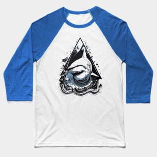 Abstract Shark Baseball T-Shirt